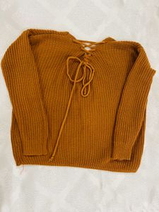Unique Stylish Burnt Orange Top!