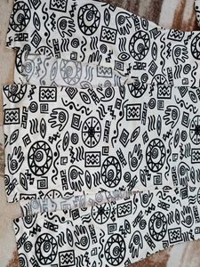 White Black Designer Top