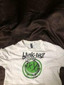 H&amp;M Blink 182 Crop Tshirt