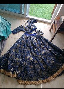 Navy Blue Lehanga Set