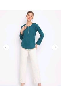 Mayra Green Fashion Top For Women