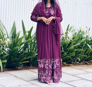 PartyWear Gown With Shawl
