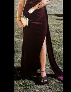 Elegant Velvet Off-Shoulder Gown