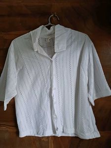White Eyelet Top