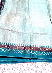 new Elegant Blue Patola Saree