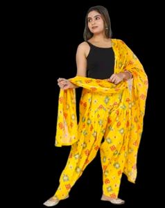 Pure Cotton Patiyala With Duppata