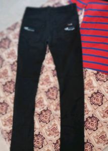Black Jeans Saffron Top