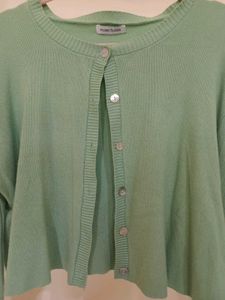 Light Green Button Down  Cardigan