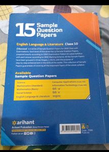 arihant English sample paper