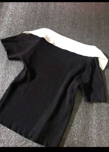 Korean Chic Black &amp; White Top