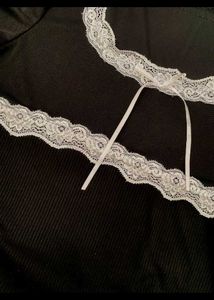Black Dress with White Lace