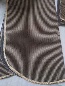 Brown Ribbed Fabric Piece
