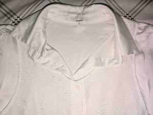 White Button-Up Shirt Top