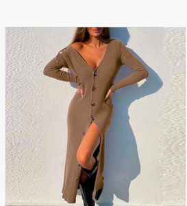 Elegant Knit Button-Down Dress