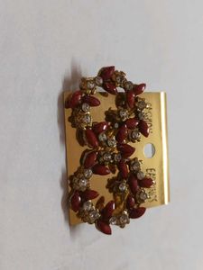 Red &amp; Crystal Earrings