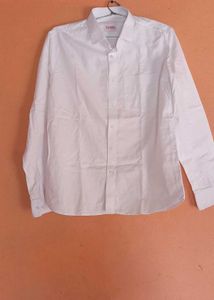 White Long Sleeve Shirt raymond fabric and stitchi