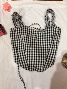 Gingham Corset Top