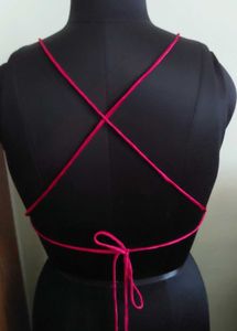 Red Backless Blouse