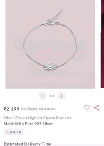Giva Silver Zircon Bracelet