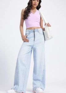 GLITCHEZ Lilac Crop Halter Top