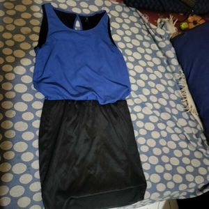 Blue & Black Dress