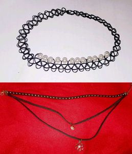 2 Choker Necklace Set
