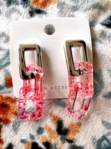 Beautiful Designed Red N Silver Fashionable Earrings For Any Occasion