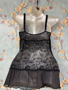 Black Lace Babydoll Dress