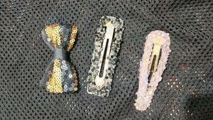 Sparkly Hair Clip Trio