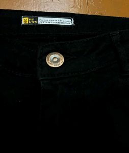 High Waisted Black Straight Fit Off Duty Jeans