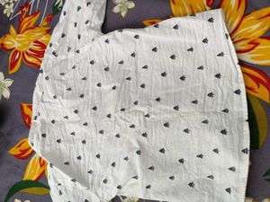 White Shirt with Cute Tree Print