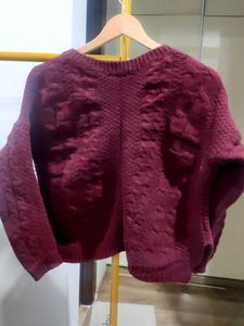 Burgundy Knit Sweater