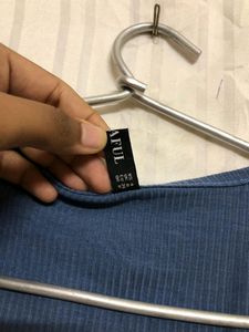 Zaful Blue Crop Top