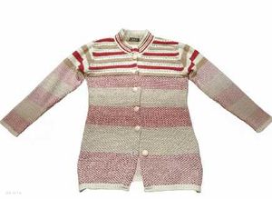 Striped Knit Cardigan Sweater