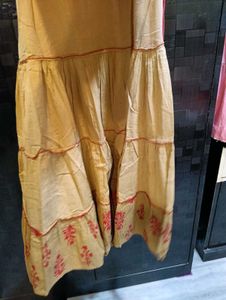 Red &amp; Gold Embroidered Traditional Dress