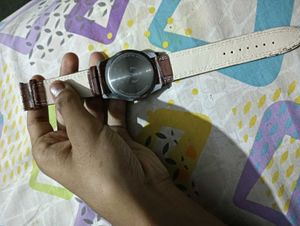 Titan Watch with Leather Strap