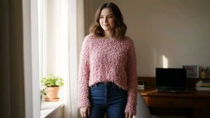 Pink Fuzzy Knit Sweater