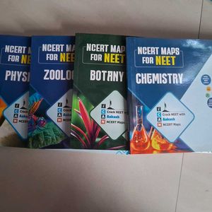 Aakash modules(Ncert maps) combined 4 subjects PCB