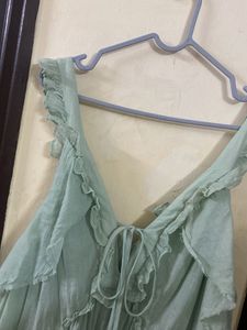 Tiered Ruffle Mini Dress Size M