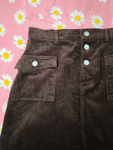 Corduroy Mini Skirt