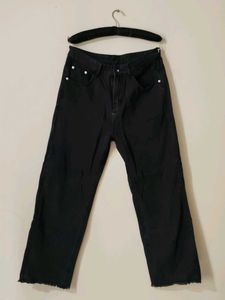Black Charcoal Women Trendy Trouser
