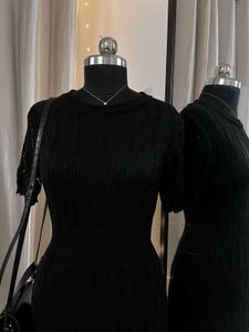 Black Crochet Dress