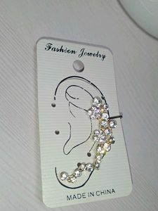 Crystal Ear Cuff Set - Sparkly Chin Earring