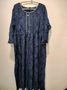 🤱Feeding Navy Blue Maxi Dress