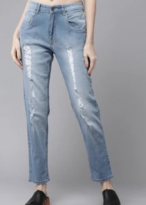 Ripped Light Wash Denim Jeans
