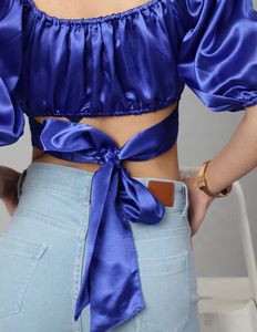 elegent square neck puff sleves top