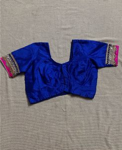 Royal Blue Embellished Blouse