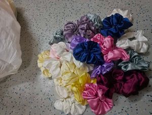 Combo Of 20+5 Scrunchies Colorful Scrunchie Set