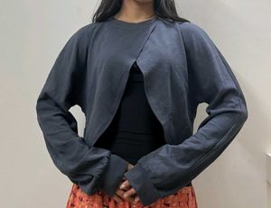 Asymmetric Crop Sweatshirt