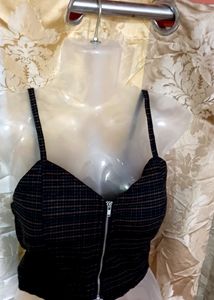 Front Zip Crop/Tank Top